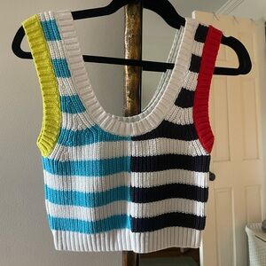 Staud Striped Crop Sweater Tank
Size: S